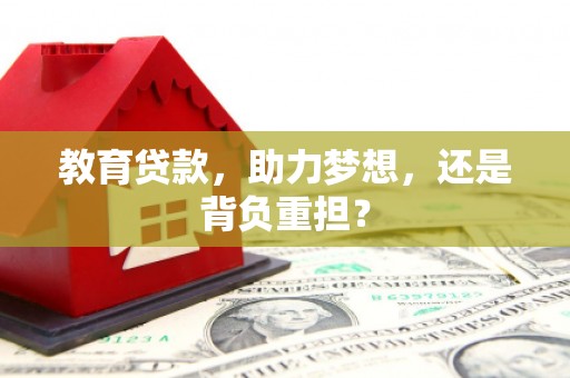 三湾教育贷款，助力梦想，还是背负重担？