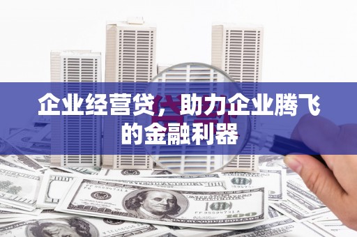 三湾企业经营贷，助力企业腾飞的金融利器