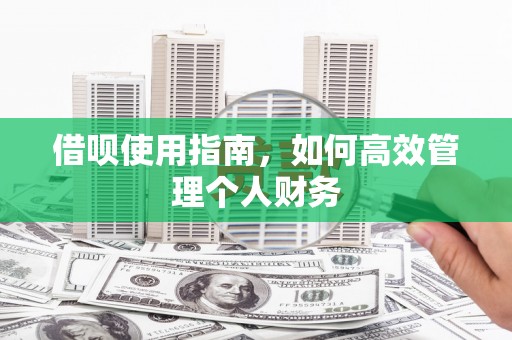三湾借呗使用指南，如何高效管理个人财务