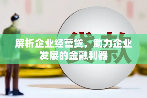 三湾解析企业经营贷，助力企业发展的金融利器