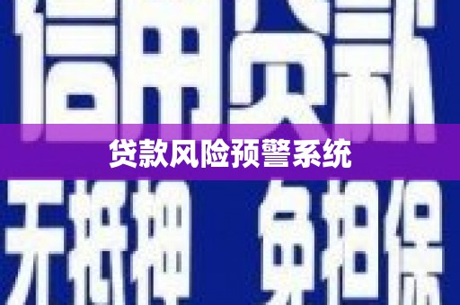 三湾贷款风险预警系统