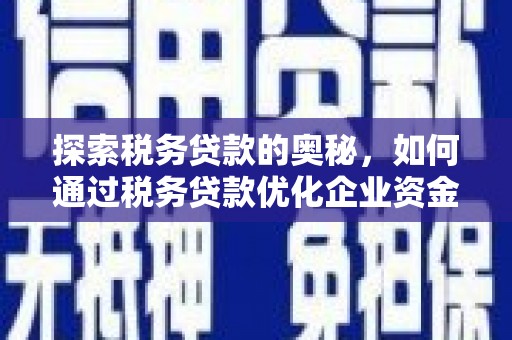 三湾探索税务贷款的奥秘，如何通过税务贷款优化企业资金流