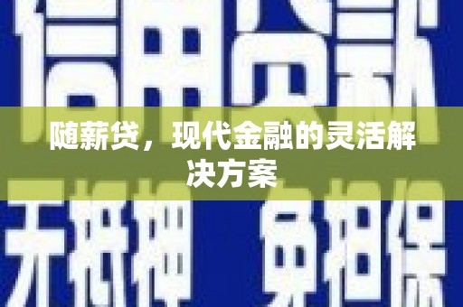 三湾随薪贷，现代金融的灵活解决方案