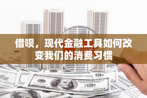 三湾借呗，现代金融工具如何改变我们的消费习惯