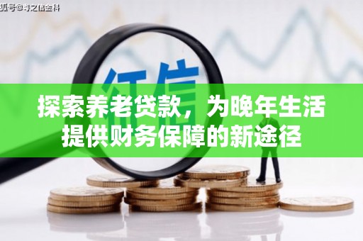 三湾探索养老贷款，为晚年生活提供财务保障的新途径