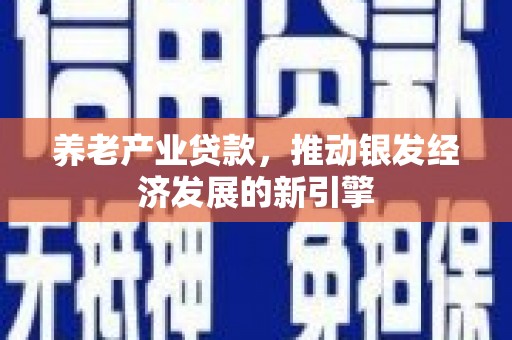三湾养老产业贷款，推动银发经济发展的新引擎