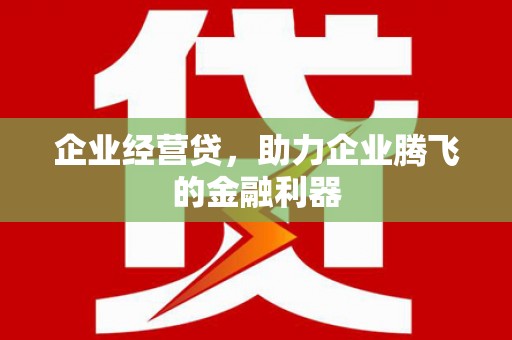 三湾企业经营贷，助力企业腾飞的金融利器