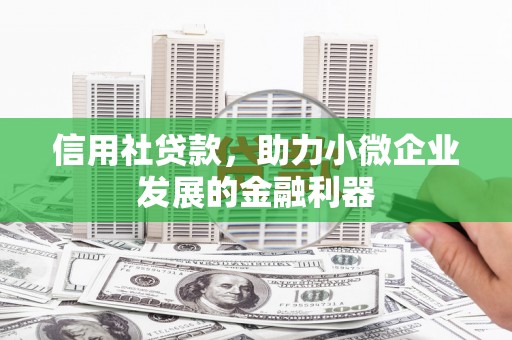 三湾信用社贷款，助力小微企业发展的金融利器