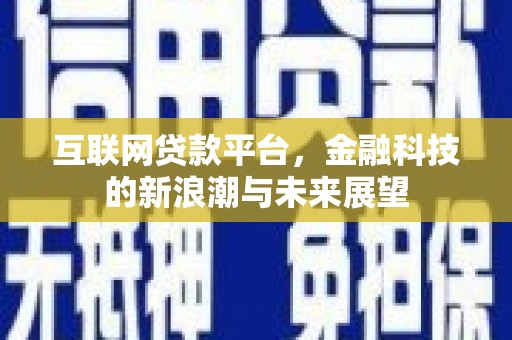 三湾互联网贷款平台，金融科技的新浪潮与未来展望