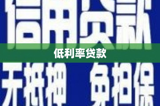 三湾低利率贷款
