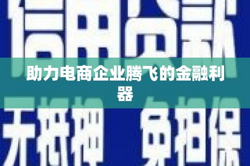 三湾助力电商企业腾飞的金融利器
