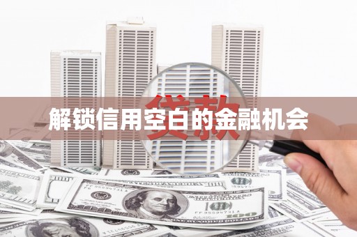 三湾解锁信用空白的金融机会