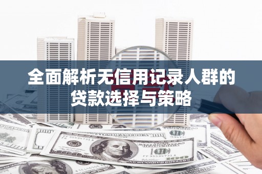 三湾全面解析无信用记录人群的贷款选择与策略