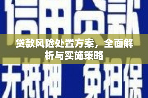 三湾贷款风险处置方案，全面解析与实施策略