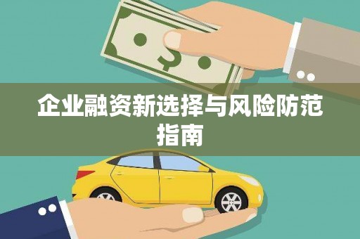 三湾企业融资新选择与风险防范指南