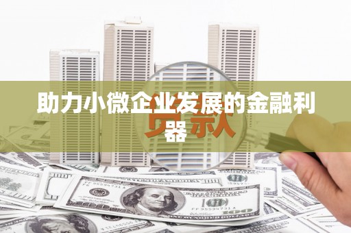 三湾助力小微企业发展的金融利器