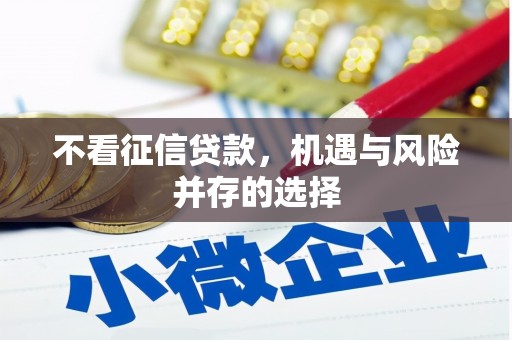三湾不看征信贷款，机遇与风险并存的选择