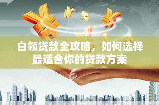 三湾白领贷款全攻略，如何选择最适合你的贷款方案