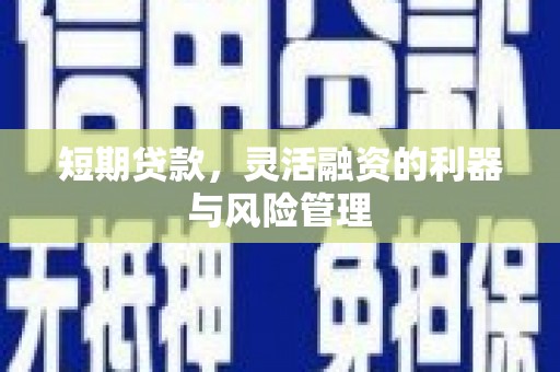 三湾短期贷款，灵活融资的利器与风险管理